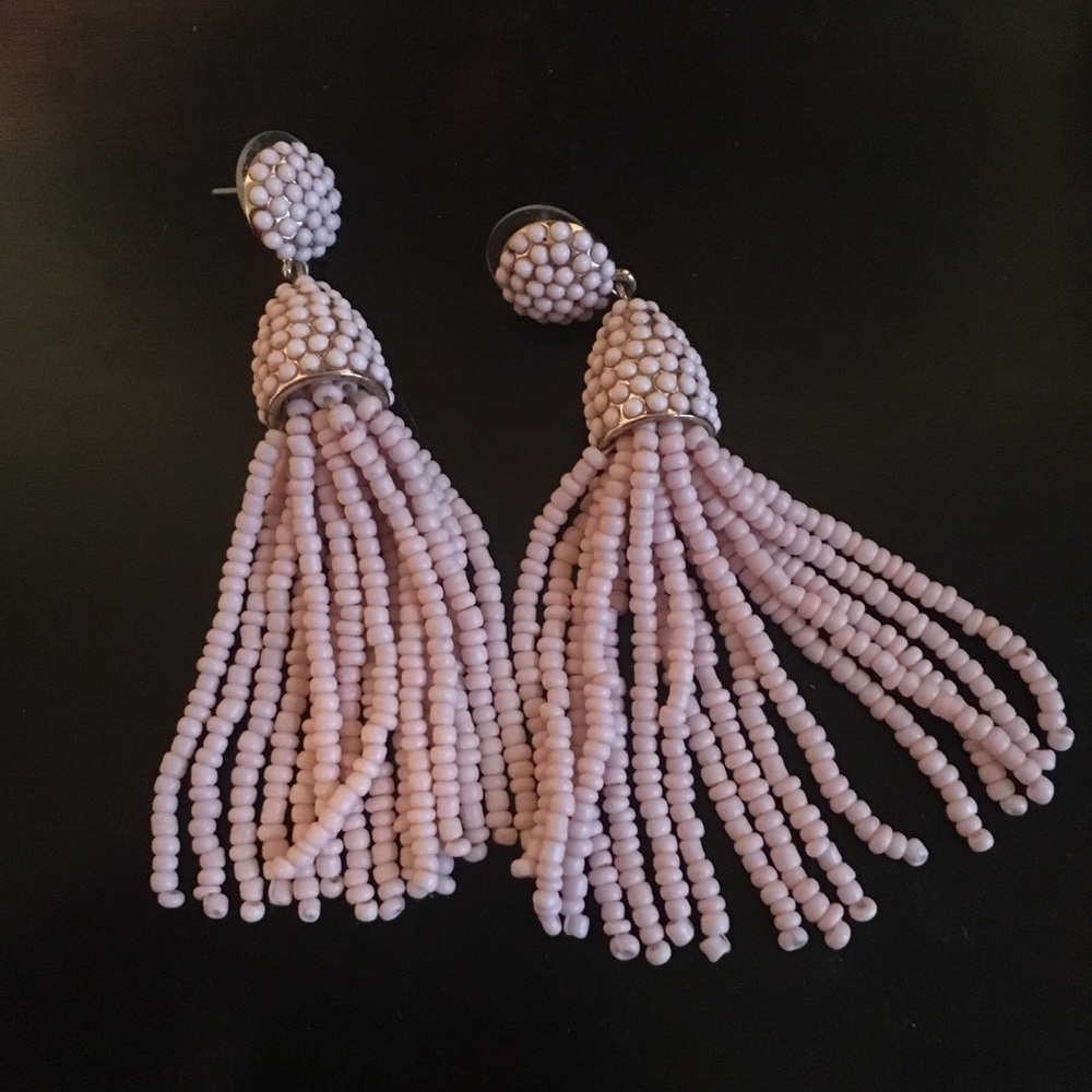 Baublebar pink beaded tassel earrings - NWOT
